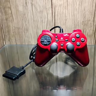 دسته کنسول پلی استیشن 2 قرمز فوجی ورک FUJIWORK ◈ Dual Shock PS2